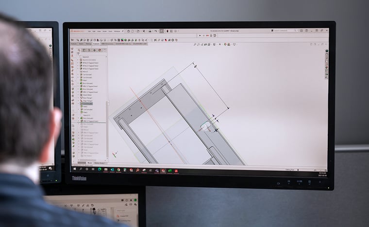 Itipack's engineer drafting a retrofit model